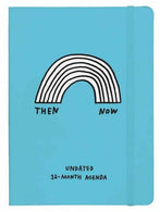 Adam J. Kurtz Then and Now Undated 12-Month Agenda with Stickers