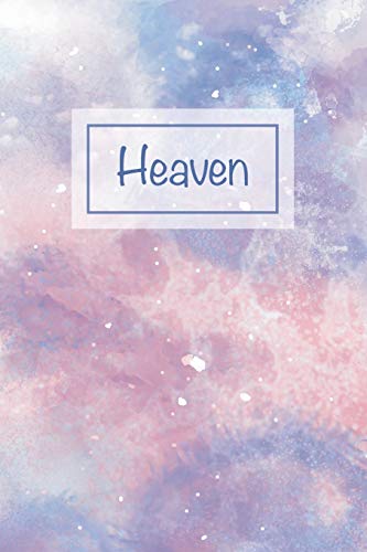 Heaven: First Name Personalized Notebook. College Ruled (Lined) Journal. Cute Pastel Notepad with Marble Pattern for Girls. Teens and Women