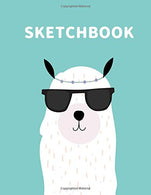 Sketchbook: A Cute llama Kawaii Sketchbook for Kids: 100 Pages of 8.5"x11" Blank Paper for Drawing. Doodling or Sketching (Cute Sketchpad)