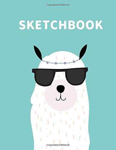 Sketchbook: A Cute llama Kawaii Sketchbook for Kids: 100 Pages of 8.5"x11" Blank Paper for Drawing. Doodling or Sketching (Cute Sketchpad)