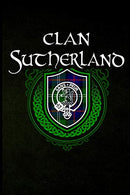 Clan Sutherland: Scottish Clan Tartan Family Crest - Blank Lined Journal with Soft Matte Cover