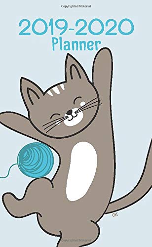 2019-2020 Planner Cat: Two Year Monthly Organizer Pocket Size Notebook