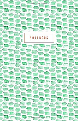 Notebook: Green Watercolor - Beautiful Design: 5.5" x 8.5" lined pages. Great for note-taking/Composition/Writing/Planning/Diary/Gift