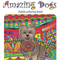 Amazing Dogs: Adult Coloring Book (Stress Relieving doodling Art & Crafts. creative Fun Drawing patterns for grownups & teens relaxation)